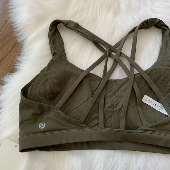 NWT lululemon Free To Be serene bra sage green 10 - Picture 5 of 5
